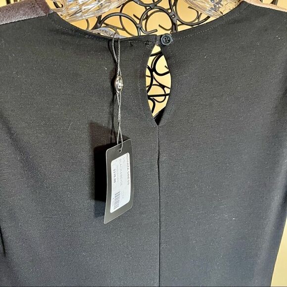 COURAGE.b BLACK/BEIGE FAUX LEATHER/SUEDE ROMATA DRESS S NWT - Picture 13 of 16
